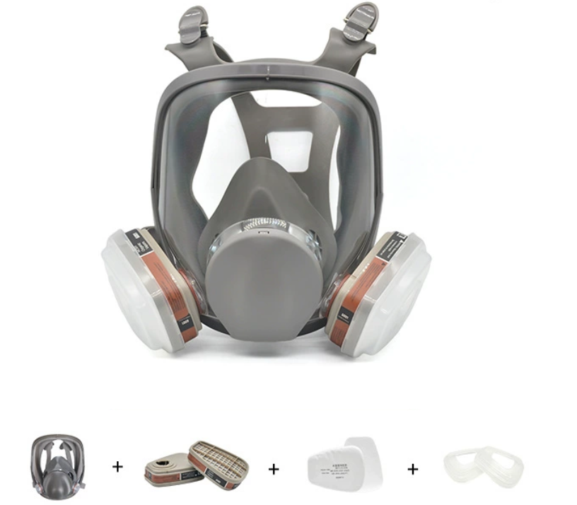 6800 Full Face Respirator Gas Mask Reusable Safety Mask for Pesticide Painting Construction and Dust Protection