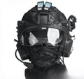 FAST Tactical Helmet with Flip-Up Goggles Engineering Action Version ABS Protective Helmet for Military Training and Airsoft